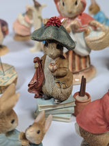 The World of Beatrix Potter Peter Rabbit Border Fine Arts Studio Set of 24 Ornaments