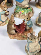 The World of Beatrix Potter Peter Rabbit Border Fine Arts Studio Set of 24 Ornaments