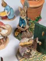The World of Beatrix Potter Peter Rabbit Border Fine Arts Studio Set of 24 Ornaments