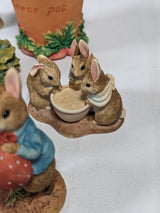 The World of Beatrix Potter Peter Rabbit Border Fine Arts Studio Set of 24 Ornaments