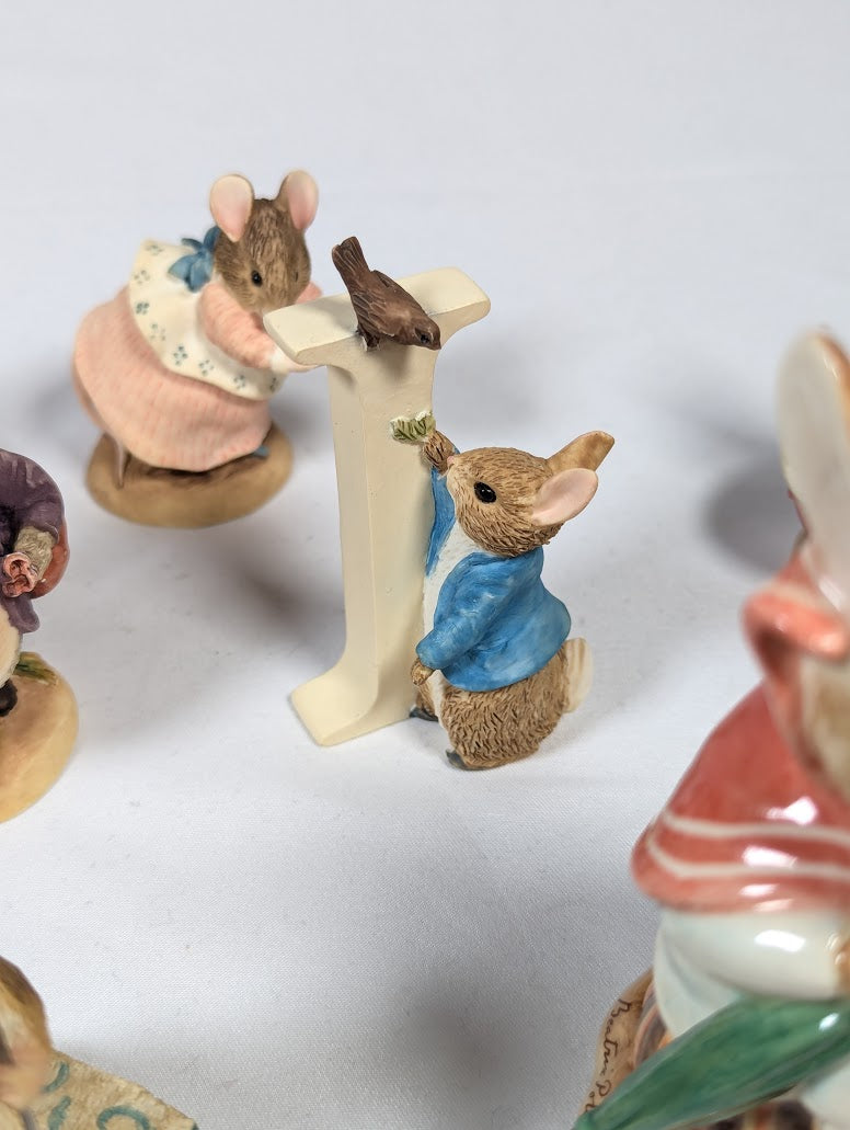 The World of Beatrix Potter Peter Rabbit Border Fine Arts Studio Set of 24 Ornaments