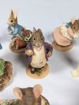 The World of Beatrix Potter Peter Rabbit Border Fine Arts Studio Set of 24 Ornaments