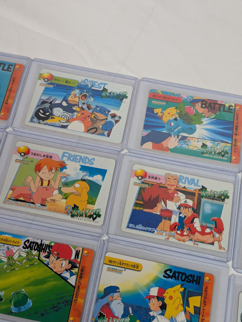 Pokemon Anime Bandai Carddass Trading Card Bundle of 17 Cards