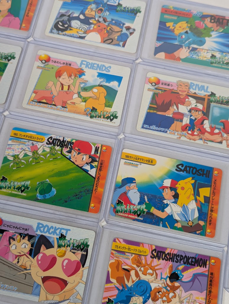 Pokemon Anime Bandai Carddass Trading Card Bundle of 17 Cards