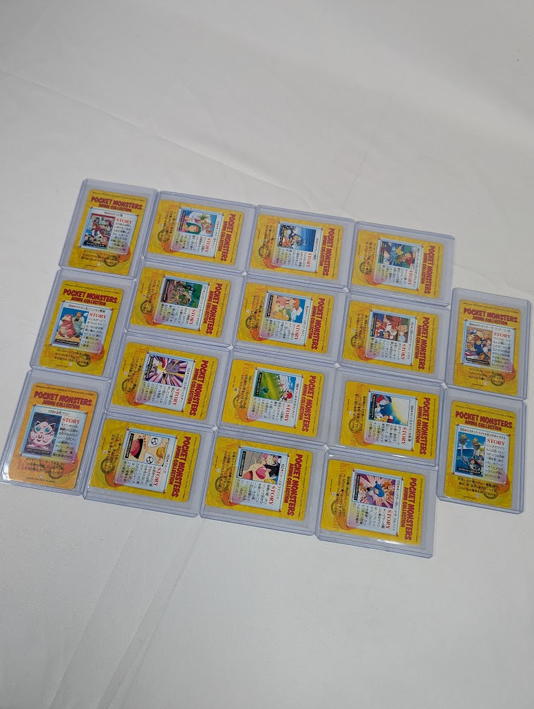 Pokemon Anime Bandai Carddass Trading Card Bundle of 17 Cards