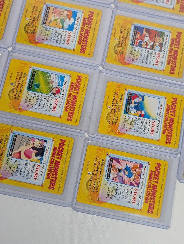 Pokemon Anime Bandai Carddass Trading Card Bundle of 17 Cards