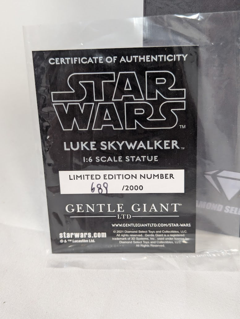 Star Wars Luke Skywalker 1/6 Scale Gentle Giant Statue Limited Edition 689/2000
