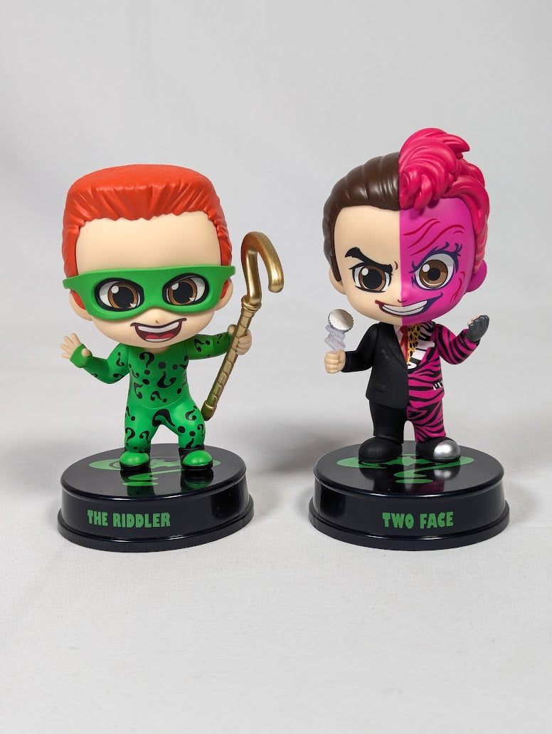 Batman Forever Hot Toy Cosbaby Collectible Set The Riddler & Two-Face