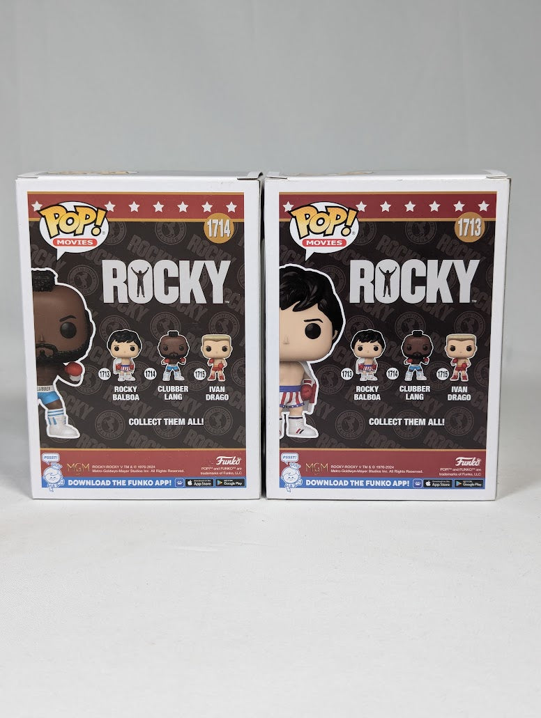 Rocky Clubber Lang #1714 & Rocky Balboa #1713  Funko Pop! Vinyl Figure Bundle