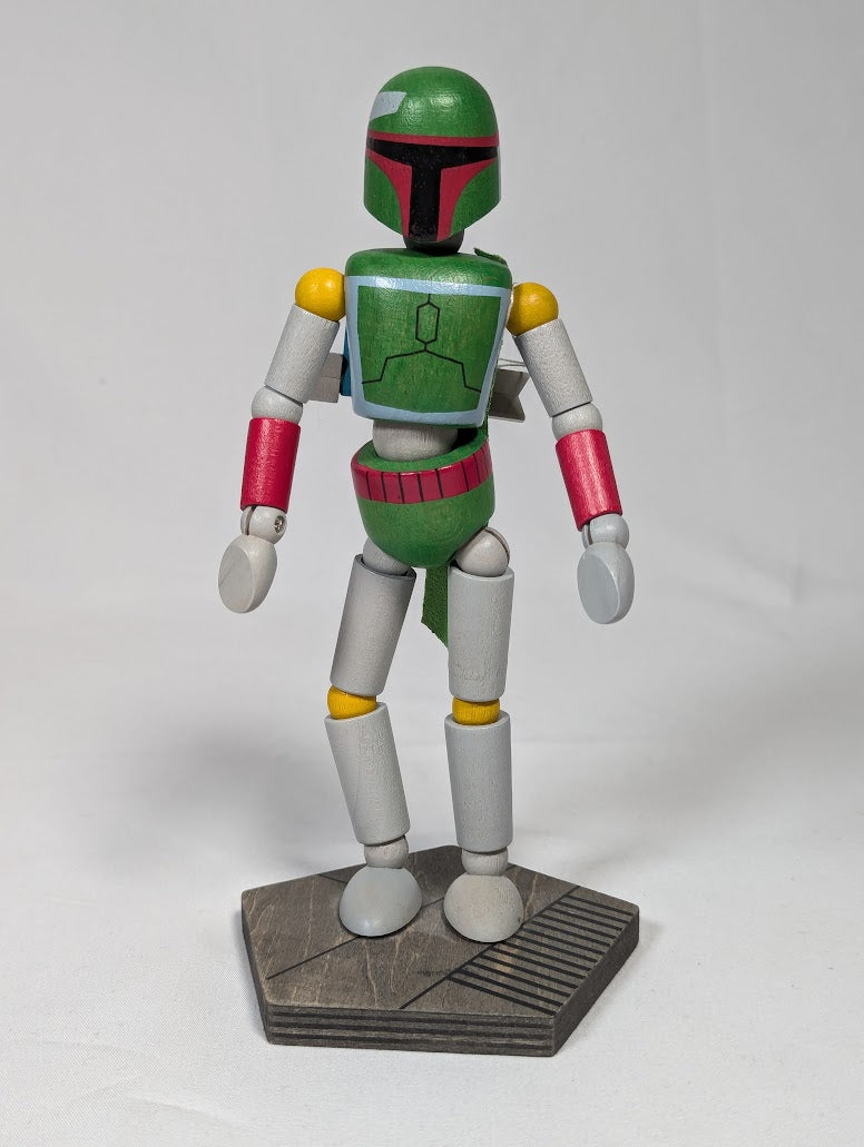 Star Wars Boba Fett Wooden Bendable Figure (Disney Parks Galaxy's Edge Exclusive)