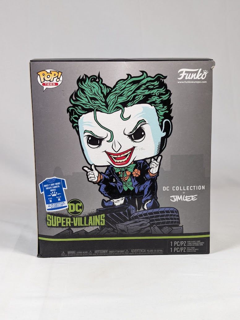 DC Comics The Joker DC Collection By Jim Lee Funko Pop! Tees T-Shirt and Vinyl Figure (Medium Size)