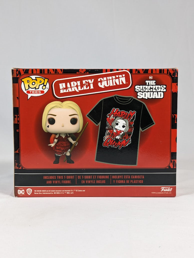 DC Comics The Suicide Squad Harley Quinn Funko Pop! Tees T-Shirt and Vinyl Figure (Medium Size)