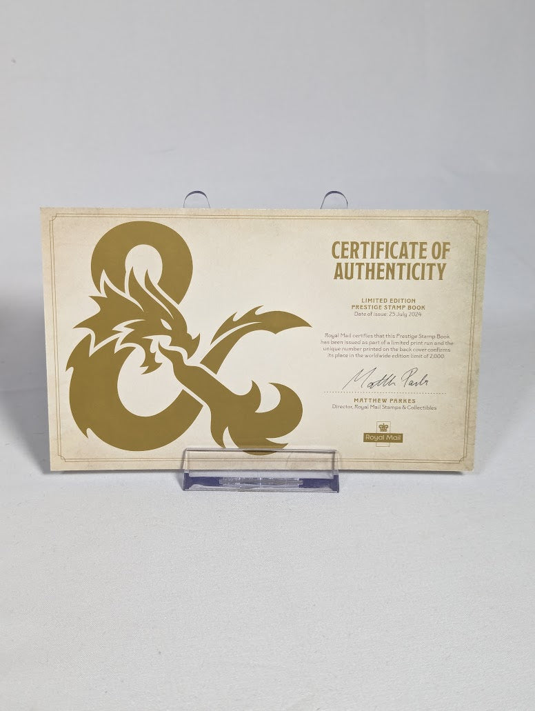 Dungeons & Dragons Royal Mail Limited Edition Prestige Stamp Book