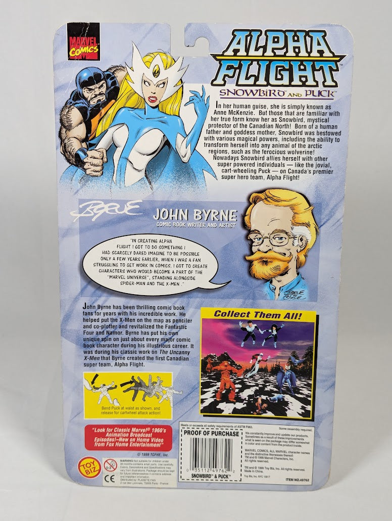 Marvel Alpha Flight Snowbird and Puck 1999 ToyBiz Action Figure