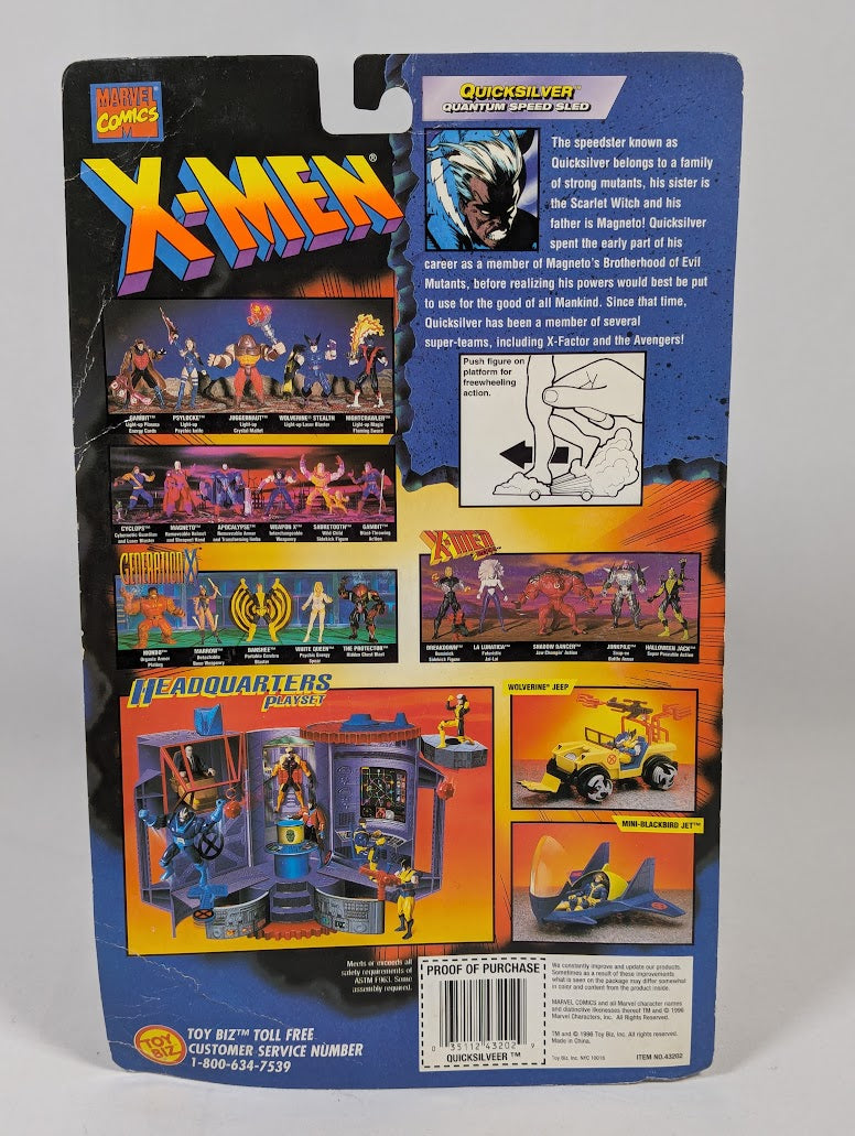 Marvel X-Men Mutant Armor Series Quicksilver 1996 ToyBiz Action Figure
