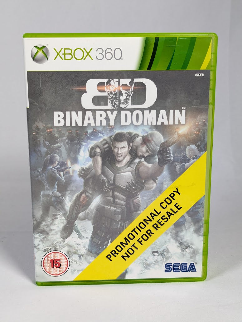 Binary Domain Press Promo Disc Xbox 360