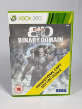 Binary Domain Press Promo Disc Xbox 360