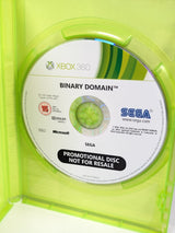 Binary Domain Press Promo Disc Xbox 360