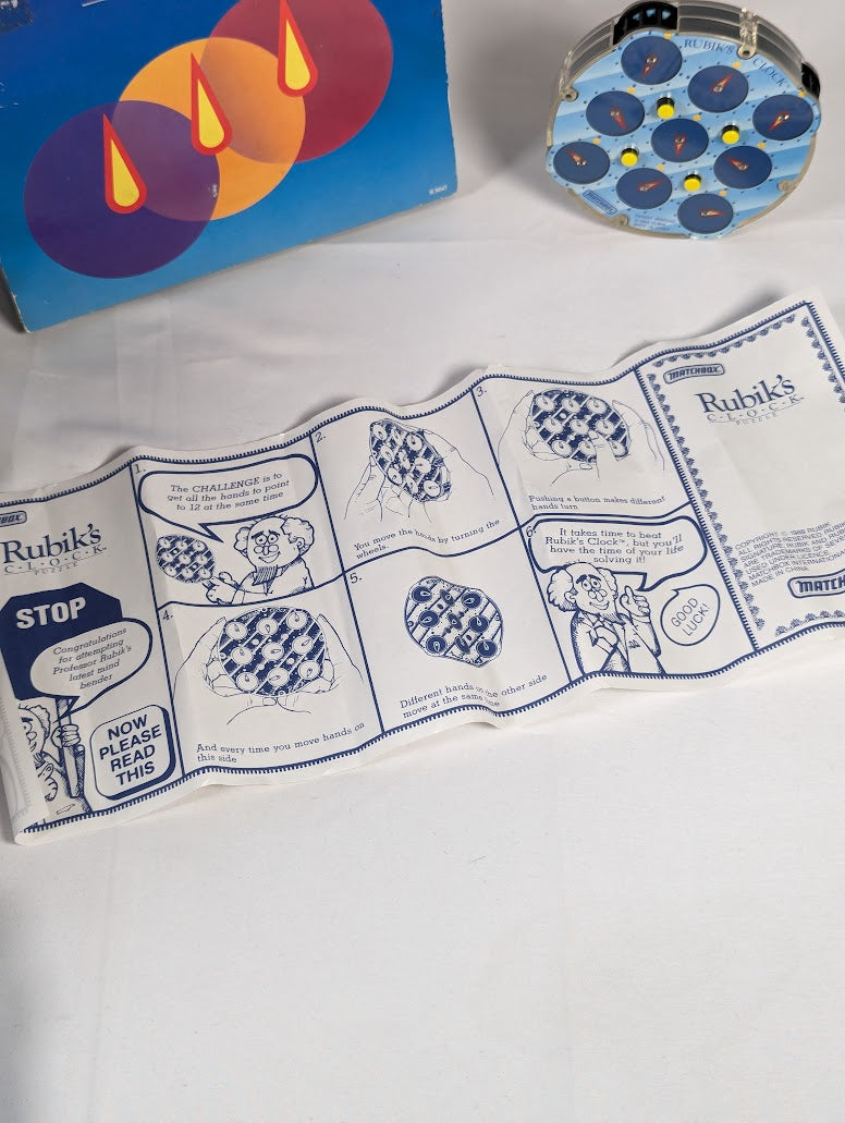 Rubik's Clock 1988 Puzzle Board Game