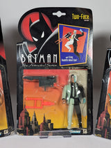 Batman The Animated Series The Penguin, The Riddler & Two-Face 1992 Kenner Set of 3 Action Figures