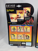 Batman The Animated Series The Penguin, The Riddler & Two-Face 1992 Kenner Set of 3 Action Figures