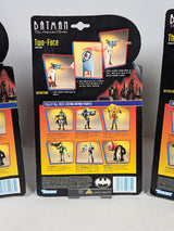 Batman The Animated Series The Penguin, The Riddler & Two-Face 1992 Kenner Set of 3 Action Figures