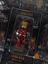 Marvel Iron Man Bear Brick Complete Set of 20 Mini Figure Keychains