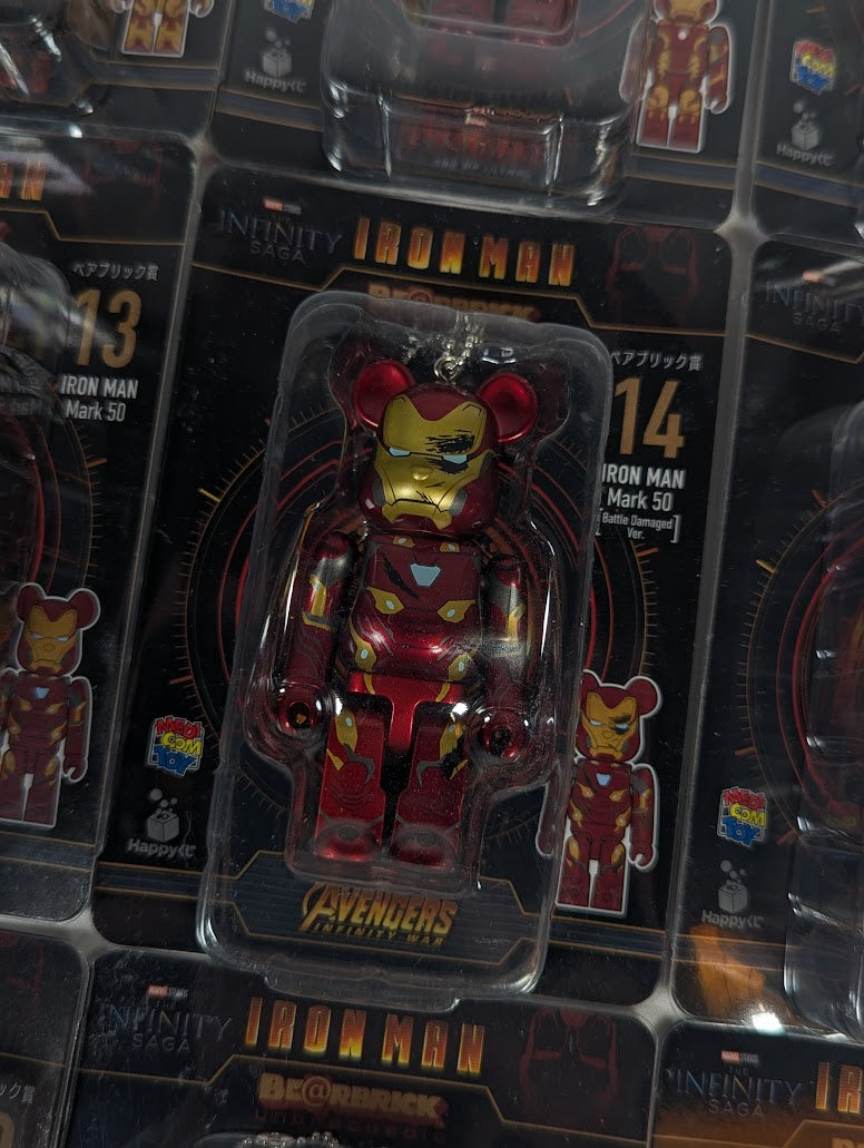 Marvel Iron Man Bear Brick Complete Set of 20 Mini Figure Keychains