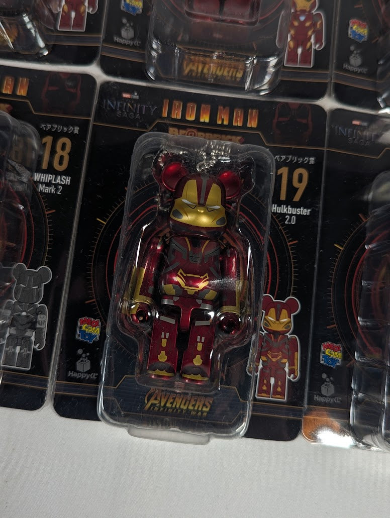 Marvel Iron Man Bear Brick Complete Set of 20 Mini Figure Keychains