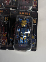 Marvel Iron Man Bear Brick Complete Set of 20 Mini Figure Keychains