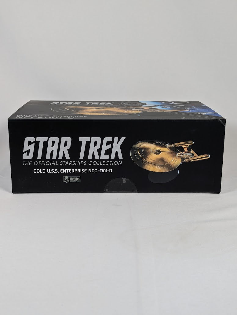 Star Trek Gold USS Enterpise NCC-1701-D The Official Starships Collection Eaglemoss Hero Collector Model (Sealed)