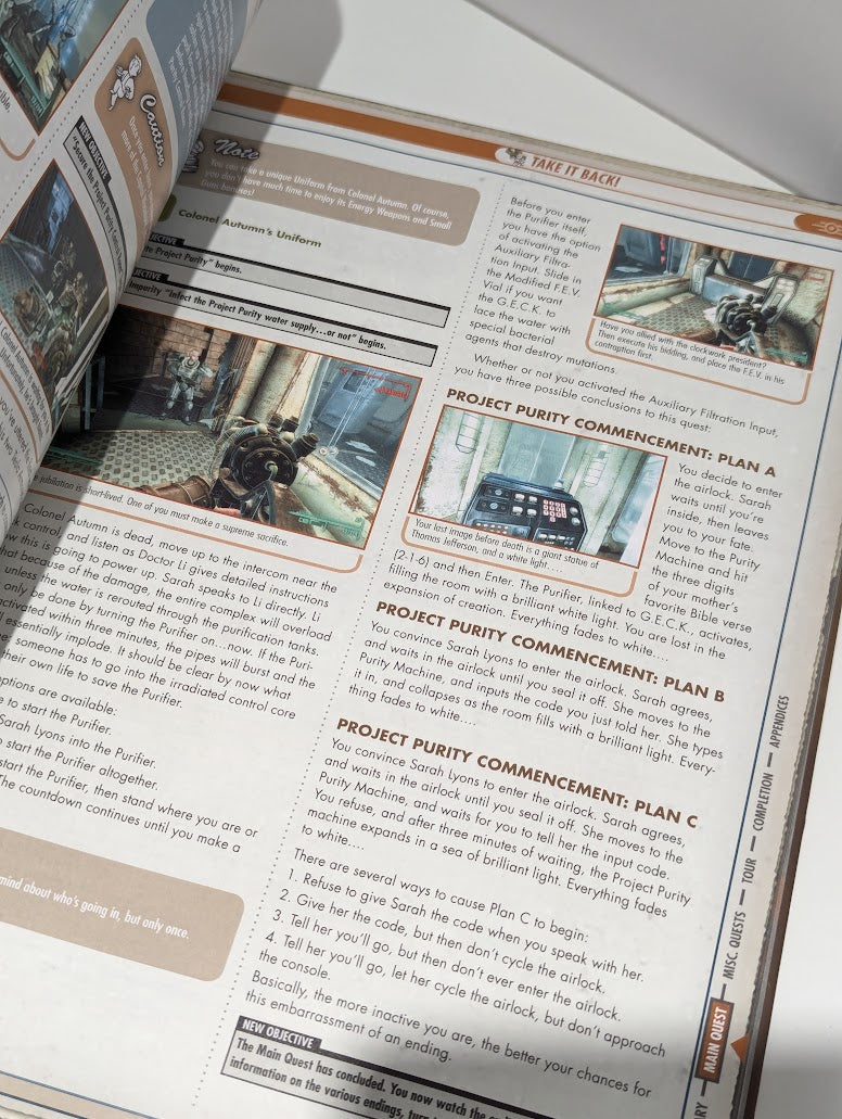Fallout 3 Collector's Guide Pre-War Edition Hardback Strategy Guide (With Map)
