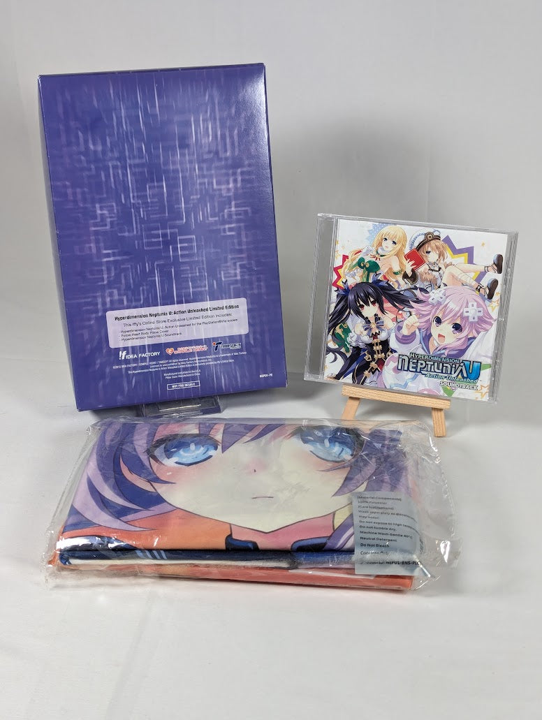 Hyperdimension Neptunia U Action Unleashed Soundtrack CD and Purple Heart Body Pillow Cover