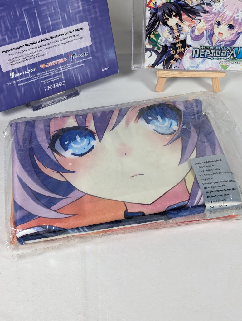Hyperdimension Neptunia U Action Unleashed Soundtrack CD and Purple Heart Body Pillow Cover