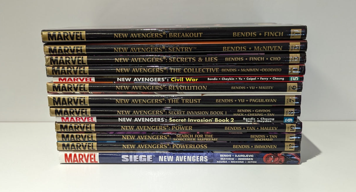 New Avengers by Brain Michael Bendis Volumes 1 - 12 (& Siege) Graphic Novel Bundle