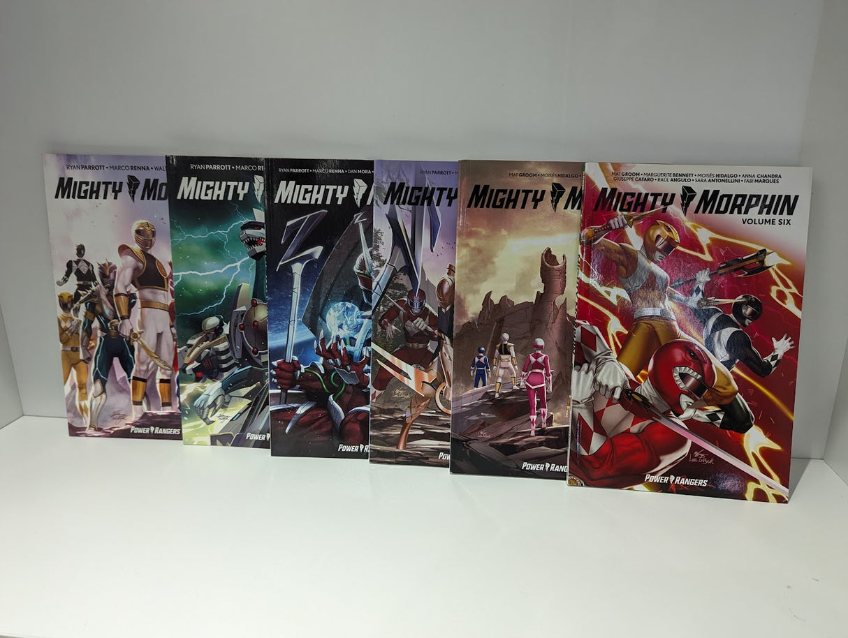 Mighty Morphin Power Rangers by Ryan Parrot Volumes 1 - 6 Graphic Novel Bundle