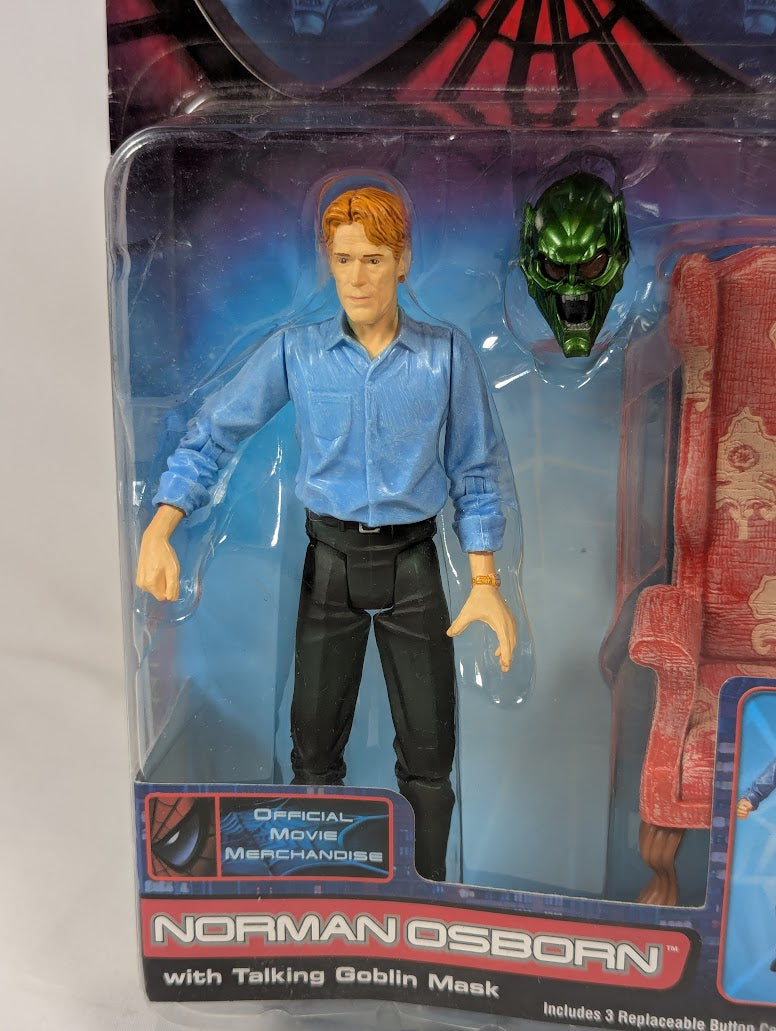 Spider-Man Norman Osborn With Talking Goblin Mask 2001 ToyBiz Action Figure