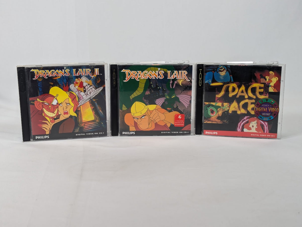 Dragon's Lair 1, 2 & Space Ace Phillips CD-I Video Game Bundle
