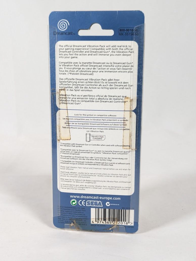 SEGA Dreamcast Transparent Green VMU & Vibration Pack Bundle