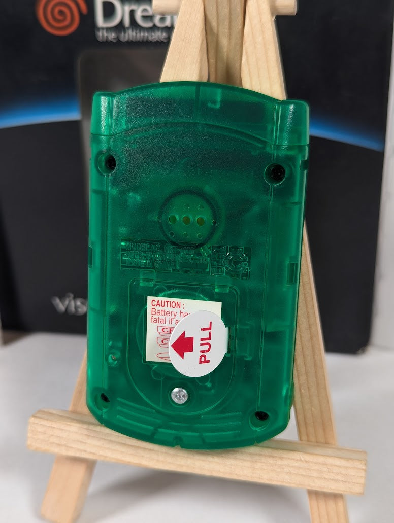 SEGA Dreamcast Transparent Green VMU & Vibration Pack Bundle