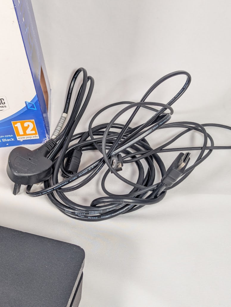 PS4 Slim 500GB Console Bundle With 3 Games, Controller, Cables & Box