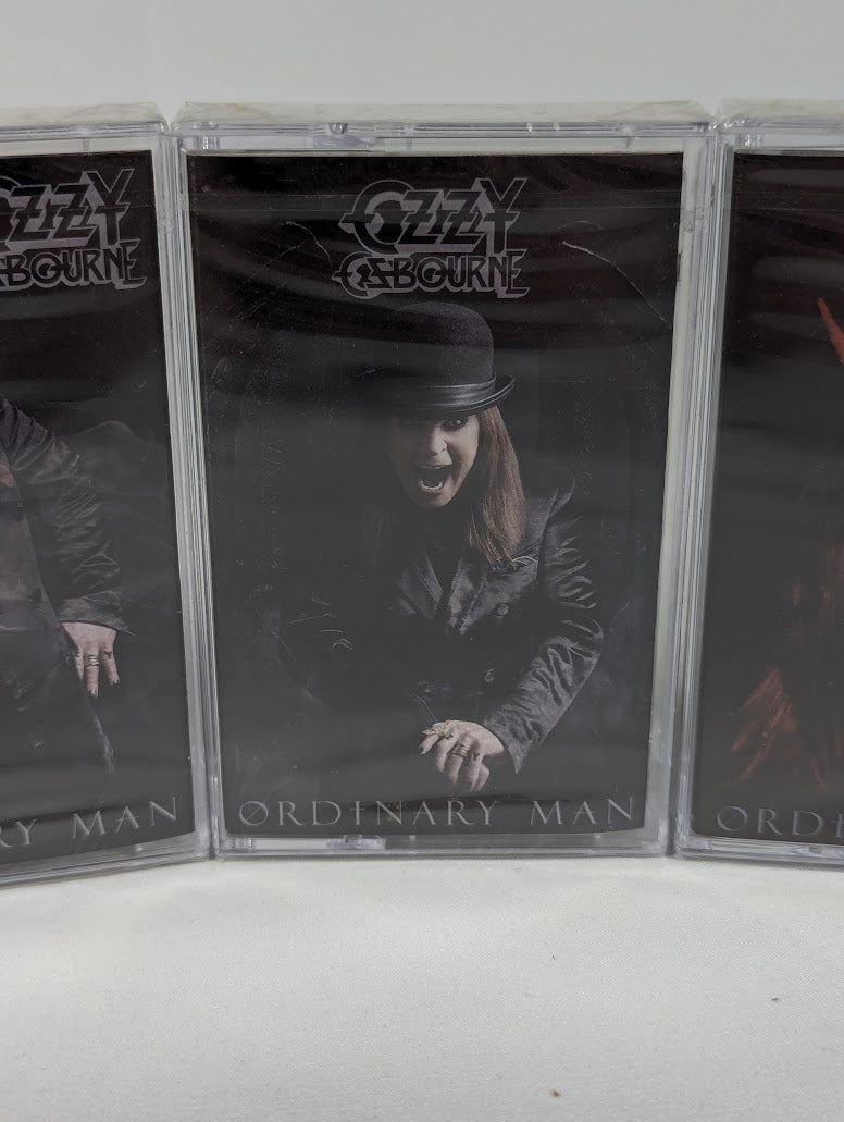 Ozzy Osbourne Ordinary Man Signed CD & Sealed Cassette Tape Bundle