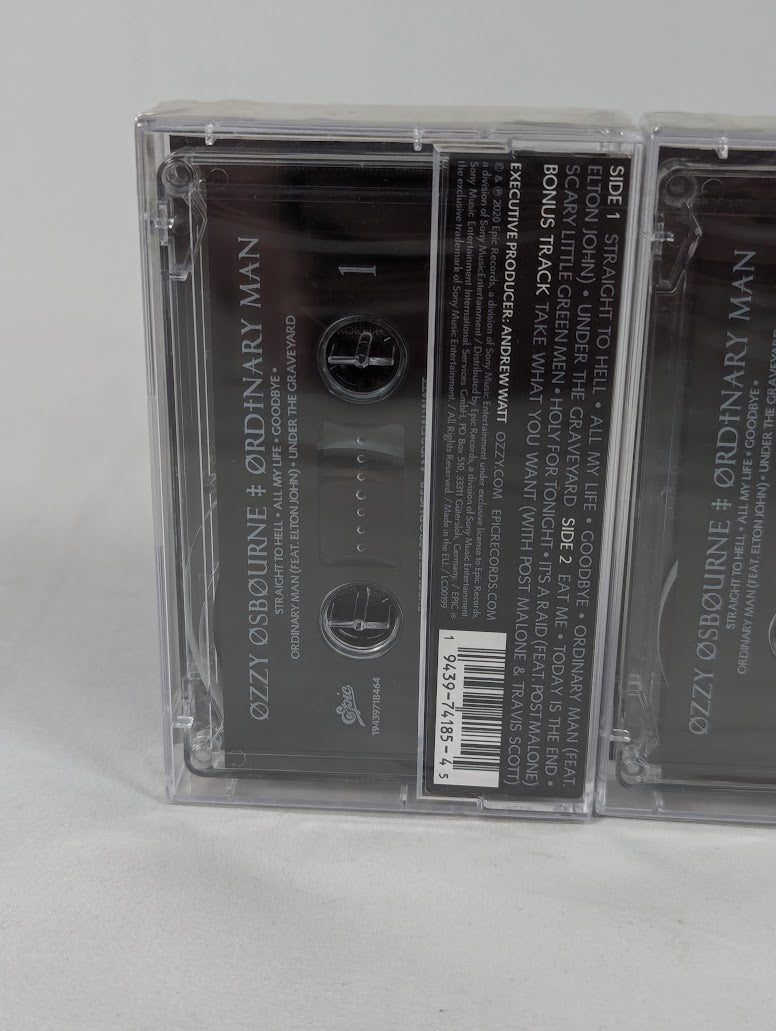 Ozzy Osbourne Ordinary Man Signed CD & Sealed Cassette Tape Bundle