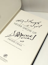 Jackie Chan Never Grow Up Signed Limited Edition Hardcover With Sleeve and CoA