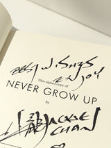 Jackie Chan Never Grow Up Signed Limited Edition Hardcover With Sleeve and CoA