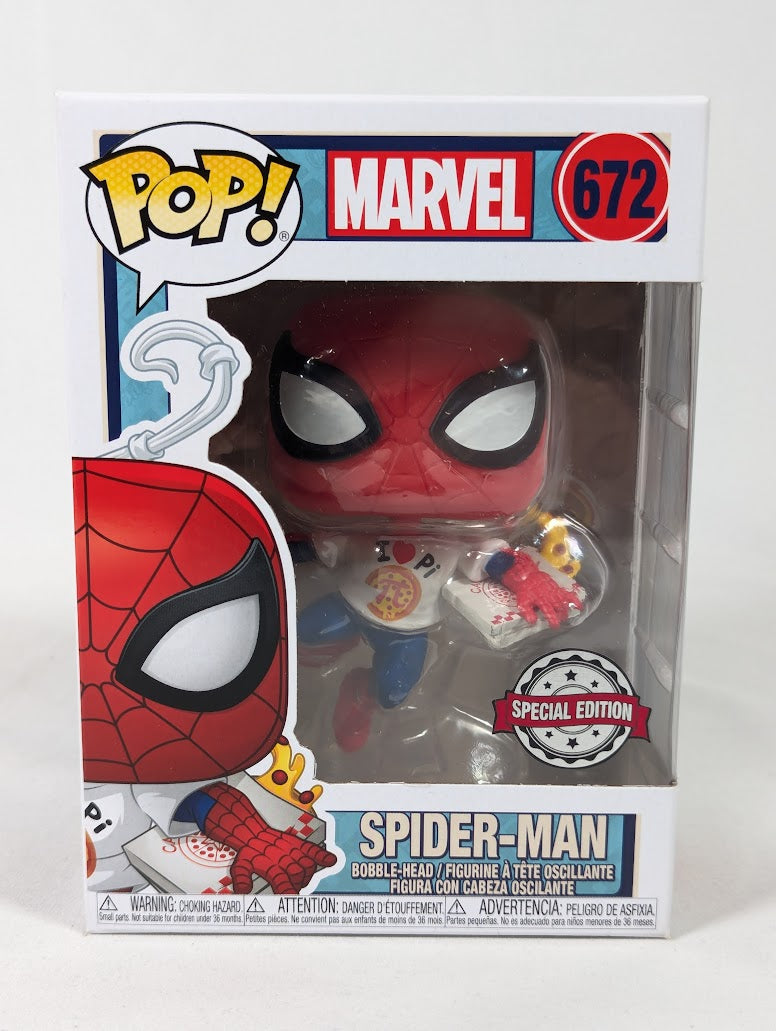 Marvel Spider-Man With Pizza (Eat the Universe) Funko Pop! Vinyl Figure #672
