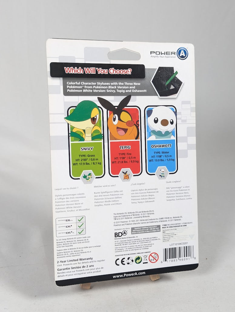 Nintendo DS Pokemon Black and White Character Stylus Set (Sealed)