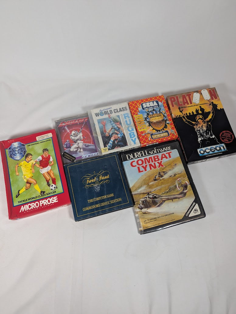 Commadore 64 Micro Computer Bundle With Datasette Model 1530 Cassette Tape Reader & 7 Games