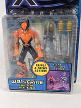 Marvel X-Men Evolution Wolverine with Claw Blaster Base 2001 ToyBiz Action Figure