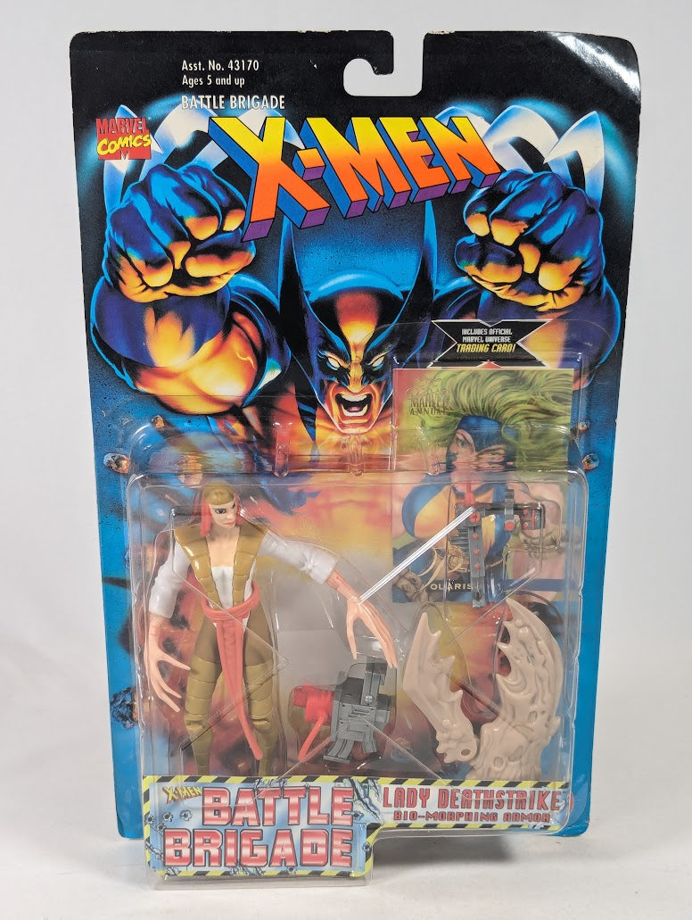 Marvel X-Men Battle Brigade Lady Deathstrike Bio-Morphing Armor 1996 ToyBiz Action Figure